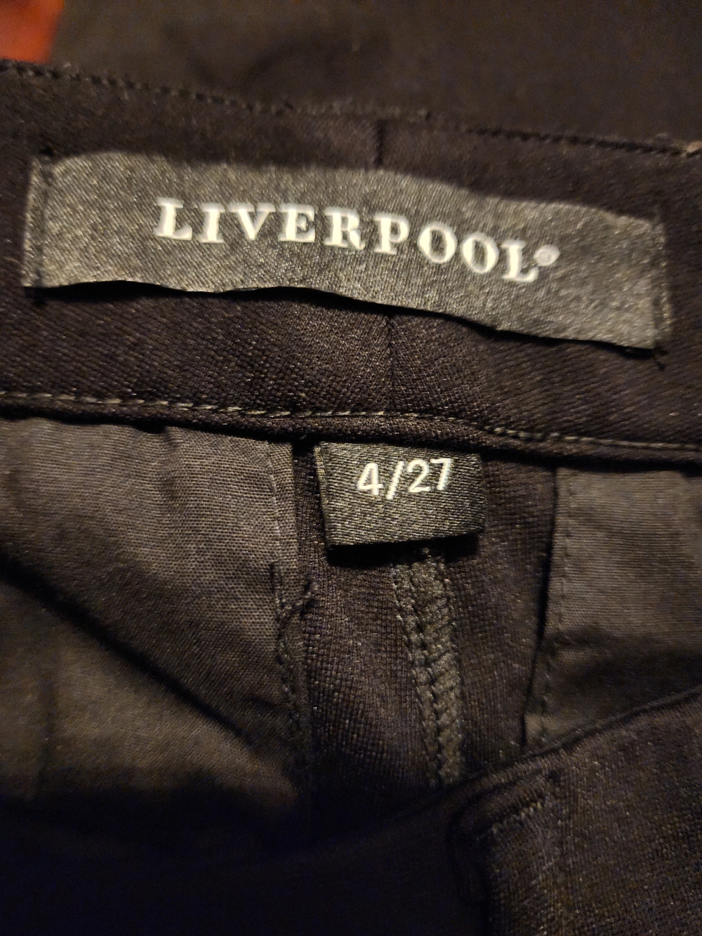 Liverpool Black Tapered Trouser, Size 4 - Picture 4 of 6